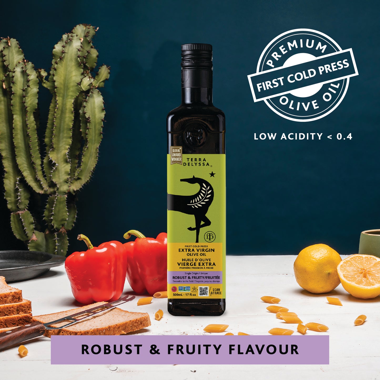 
                  
                    Robust & Fruity Extra Virgin Olive Oil
                  
                