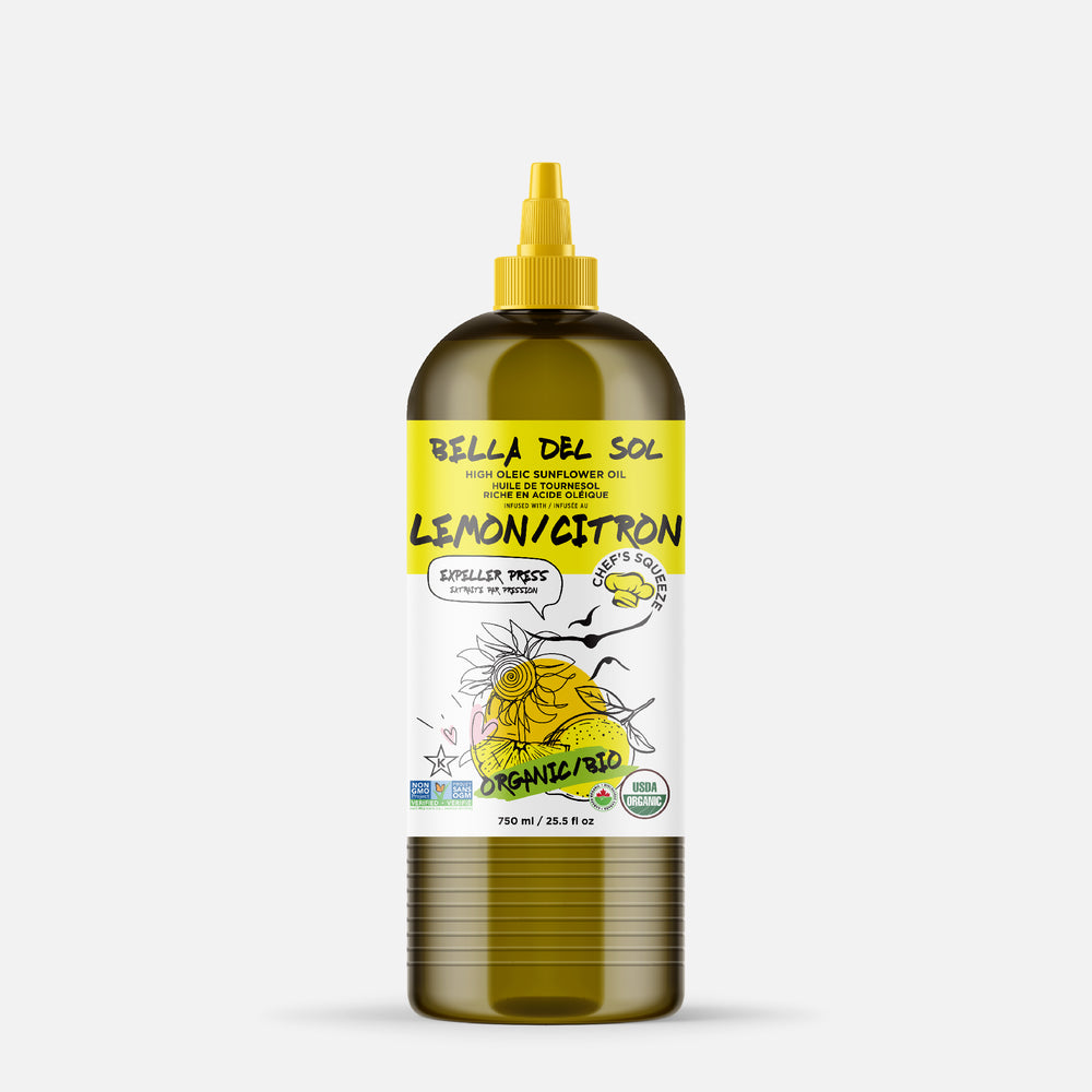 Bella Del Sol Squeezable Organic High Oleic Sunflower Oil Infused with Lemon