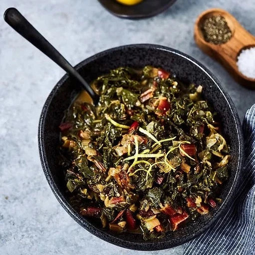 Bone Broth Braised Greens